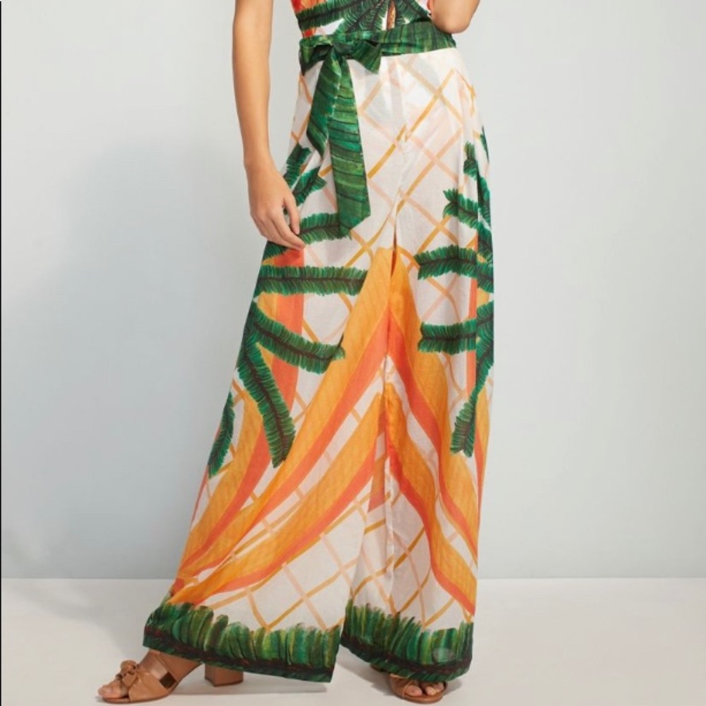 Agua De Coco Palm Trees Wide Leg